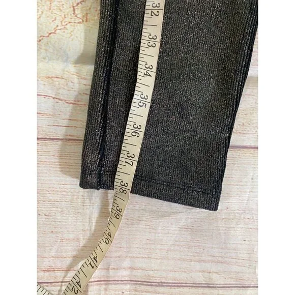Michael Michael Kors Women's Metallic Black/Gold Foil Leggings - Medium - Picture 3 of 14